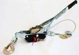   8000lbs Come Along Winch Hand Puller w/ 2 Hooks10ft Steel Cables 4 ton
