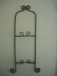   Wrought Iron Wall 2 Plate/Picture Rack For Larger Plates/Platters