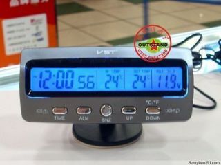   Car Digital LCD monitor Thermometer Clock Voltage Temperature New
