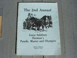 1983 Salibury Maryland 2nd Annual Fireman Parade Souvenir Book