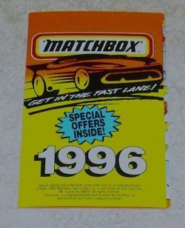 1996 Matchbox Toy Car Diecast Catalog Pocket Guide