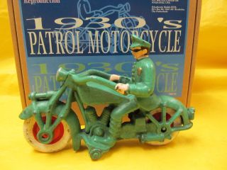 Authentic Models Cast Iron Reproduction of 1930s Patrol Motorcycle