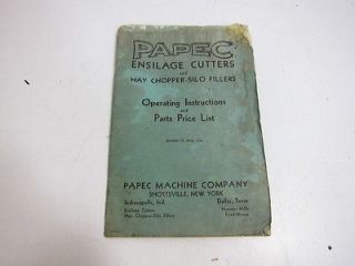 OLD 1939 PAPEC ENSILAGE CUTTERS HAY CHOPPER SILO FILLERS OPERATING 