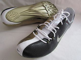 Nike Zoom JA Track and Field Spikes Running Shoes Black, White, Gold 