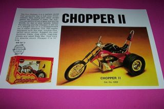 73 COX TRIKE CHOPPER II POSTER gas powered toy chopper poster