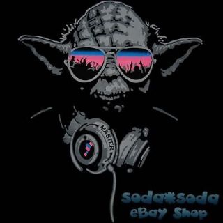 funny DJ YODA T SHIRT trance STAR WARS Club Party headphones hip hop 