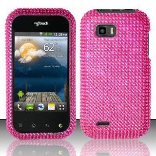 For LG Eclypse C800G Pink Full Diamond Bling Snap on Hard Case