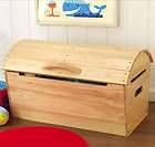 NATURAL ROUND TOP SPORTS/TOY BOX STORAGE CHEST BENCH WOOD/WOODEN 