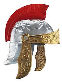 Mens Adult Roman Spartan Warrior Plastic Costume Hat Helmet