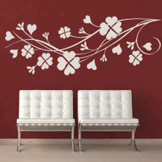 Hearts Branch with Leaves Wall Art Sticker Wall Decal Transfers
