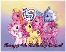 My Little Pony #3 Edible CAKE Icing Image topper frosting birthday 
