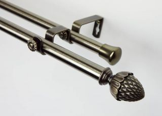 double curtain rods in Curtain Rods & Finials