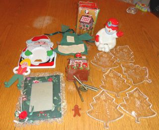   LOT SNOWMAN SPONGE HOLDER TREE DISHES WIND CHIME PICTURE FRAMES