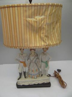   Ceramic Brass France England Turkey Royalty Electric Table Lamp