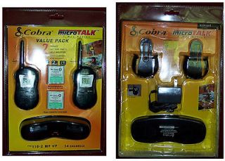 NEW Cobra MicroTalk Two Way Walkie Talkie Radio VALUE PACK / FRS 110 2 