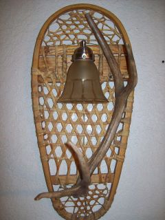    MOOSE WHITETAIL DEER ANTLER SHED HORN SNOWSHOE SCONCE LIGHT/LAMP #23