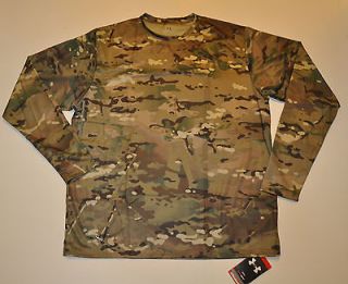 Under Armour Mens XL Heatgear MultiCam Tactical Camo Longsleeve Shirt 