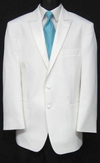 Brand New Mens White After Six Tuxedo/Dinner Jacket Wedding Prom 