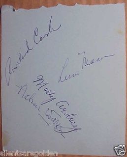   CASH Actress TV 70s to 90s & 3 signed one 4.5x5.5 inch page #BTG18542