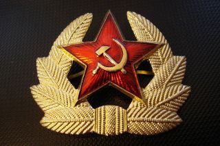 Soviet Red Army Star Hat Spetsnaz Frontier Guard badge pin hammer 