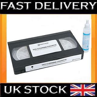 VHS Video Head Cleaner tape and cleaning fluid Wet type