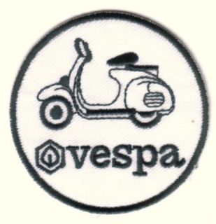 VESPA SCOOTER PINK EMBROIDERED PATCH