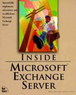 Inside Microsoft Exchange Server by Bruce Hallberg 1996, Paperback 