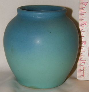Van Briggle Colo Sprgs original small light green/blue pottery matte 