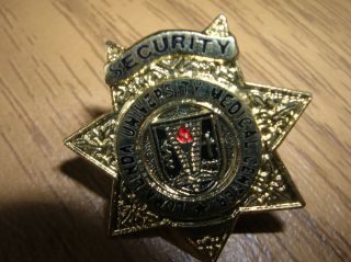   UNIVERSITY Medical Center Security CA Mini Gold Badge Pin Tie Tac