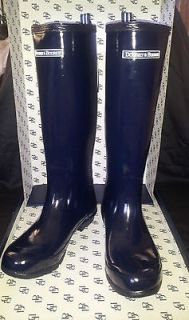 NEW IN BOX Dooney & Bourke Womens Classic Rain Boots Galoshes Navy 