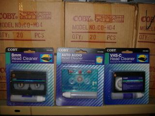 VHS C video head cleaning Coby cassette kit, new in blister