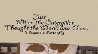  became a Butterfly childrens Nursery Room Vinyl Wall lettering Decal