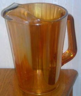 orange carnival glass pitcher in Pottery & Glass