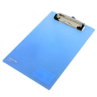 Office A5 Paper Holder Blue Plastic Writing Board Clipboard