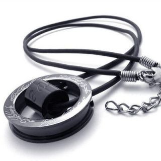 Mens Black Tone Stainless Steel Pendant Necklace US120552