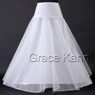 line Wedding Bridal Gown Dress Petticoat Underskirt Crinoline Slips 