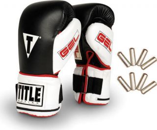 Title Boxing Gel Power Weighted Super Bag Gloves mma muay thai 