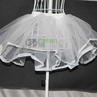 New 2 Layer Wedding Bridal Party Gown Dress Underskirt Petticoat White