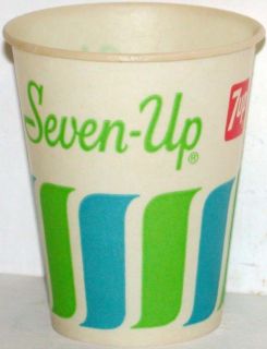 Old paper cup SEVEN UP 7UP 4oz size unused new old stock n mint+ 