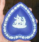 Wedgwood Jasperware PORTLAND BLUE heart shaped ashtray,winged horse 