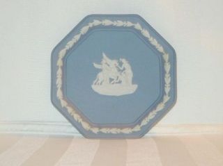 Charming Wedgwood Octagon Blue Jasperware Plaque