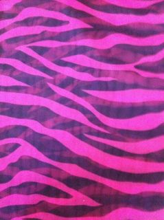   Sheer Panel Animal Black Pink Zebra print Voile Window Curtain Drapes