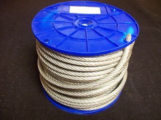 Steel Wire Rope Aircraft Cable 1/4 5/16 Vinyl coated Winch Line 200 