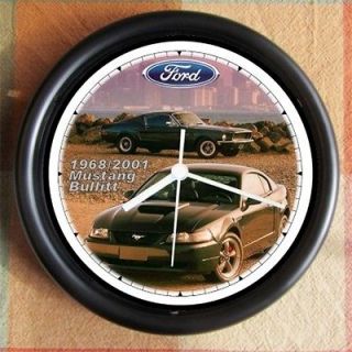 1968 and 2001 Mustang Bullitt 10 Inch Wall clock Bulit Bullit New 