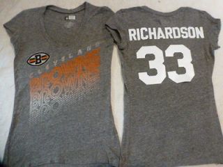 924 WOMENS NFL Apparel Browns TRENT RICHARDSON Football Jersey Shirt 