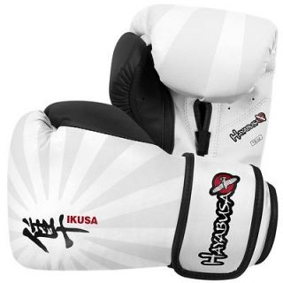 HAYABUSA IKUSA BOXING MMA GLOVES WHITE 16 oz