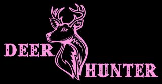 Womens deer hunter decal,Pink hunting decal,bowhunte​r,girls,compou 
