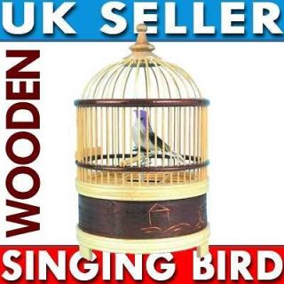 NEW Singing Bird in Wooden Cage Music Box * LOW PRICE *