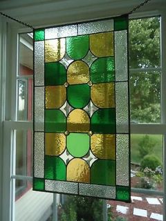 Tiffany Styled Stained Glass Transom Window Suncatcher Panel Valance 