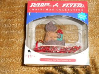 Radio Flyer Classic sled Tree Christmas Ornament Teddy Bear 1999